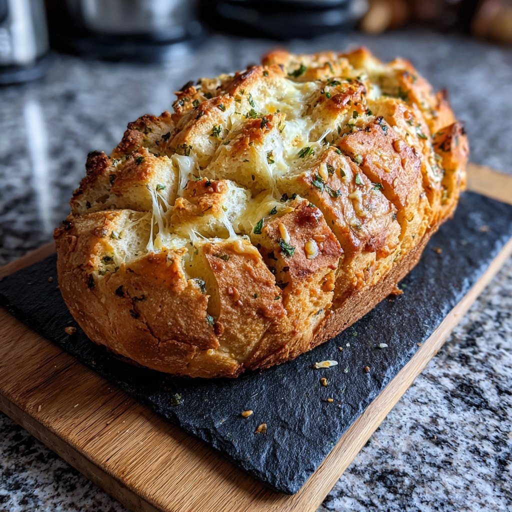 Zupfbrot Mit Knoblauch Und Käse