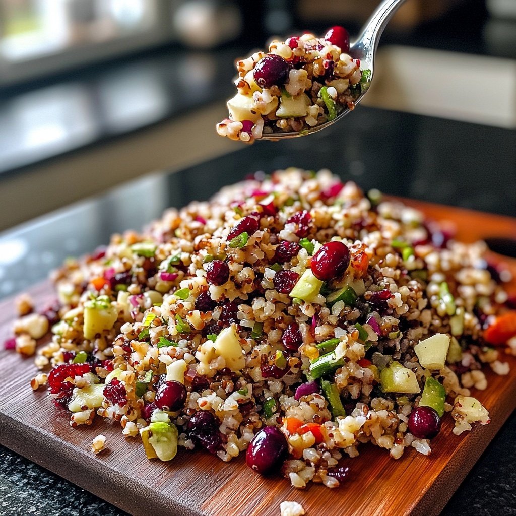 Herbstlicher Getreidesalat mit Cranberries