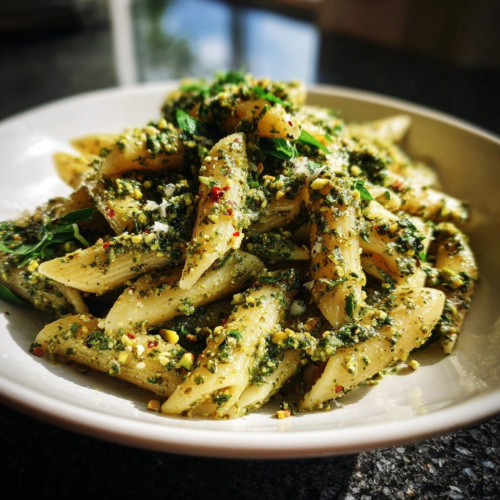 Pasta mit Pistazienpesto