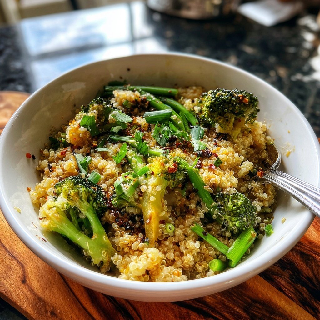 Kalorienarme Quinoa Bowl Mit Brokkoli