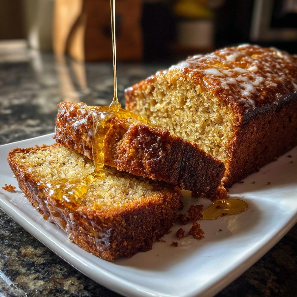 Bananenkuchen mit Joghurt und Honig