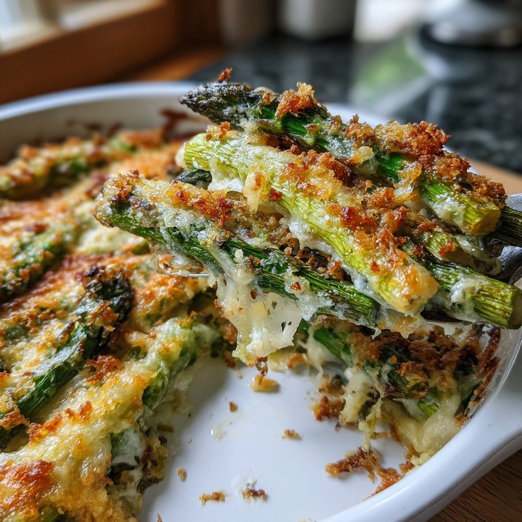 Grüner Spargel Ofengericht